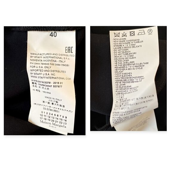 MM6 Maison Margiela black short sleeve pleated‎ top, size 40 Italian - Picture 12 of 13